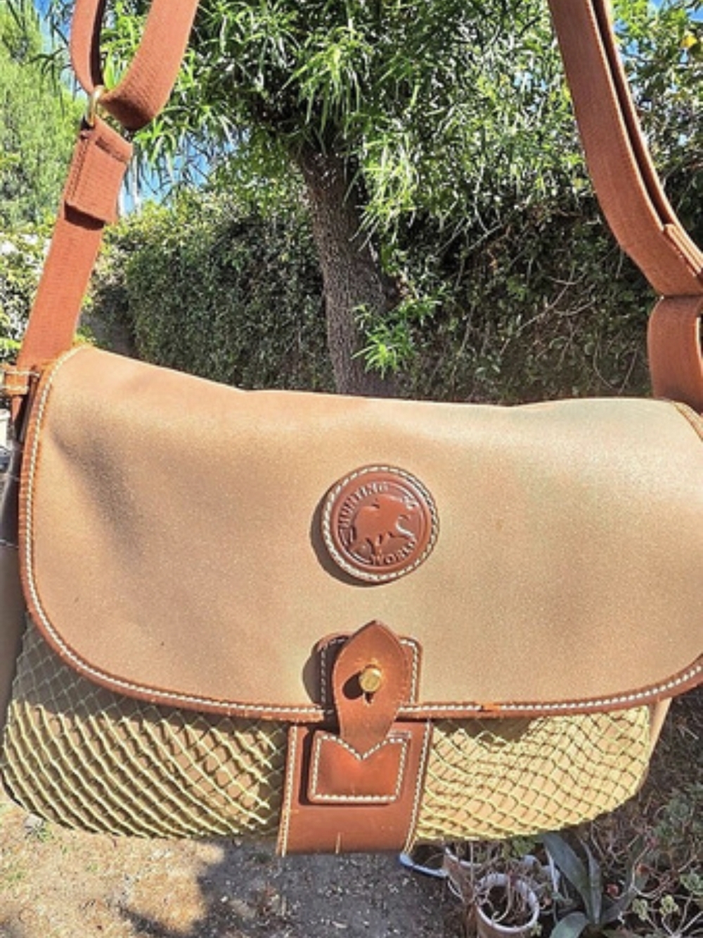 Hunting World Brown & Tan Crossbody Bag